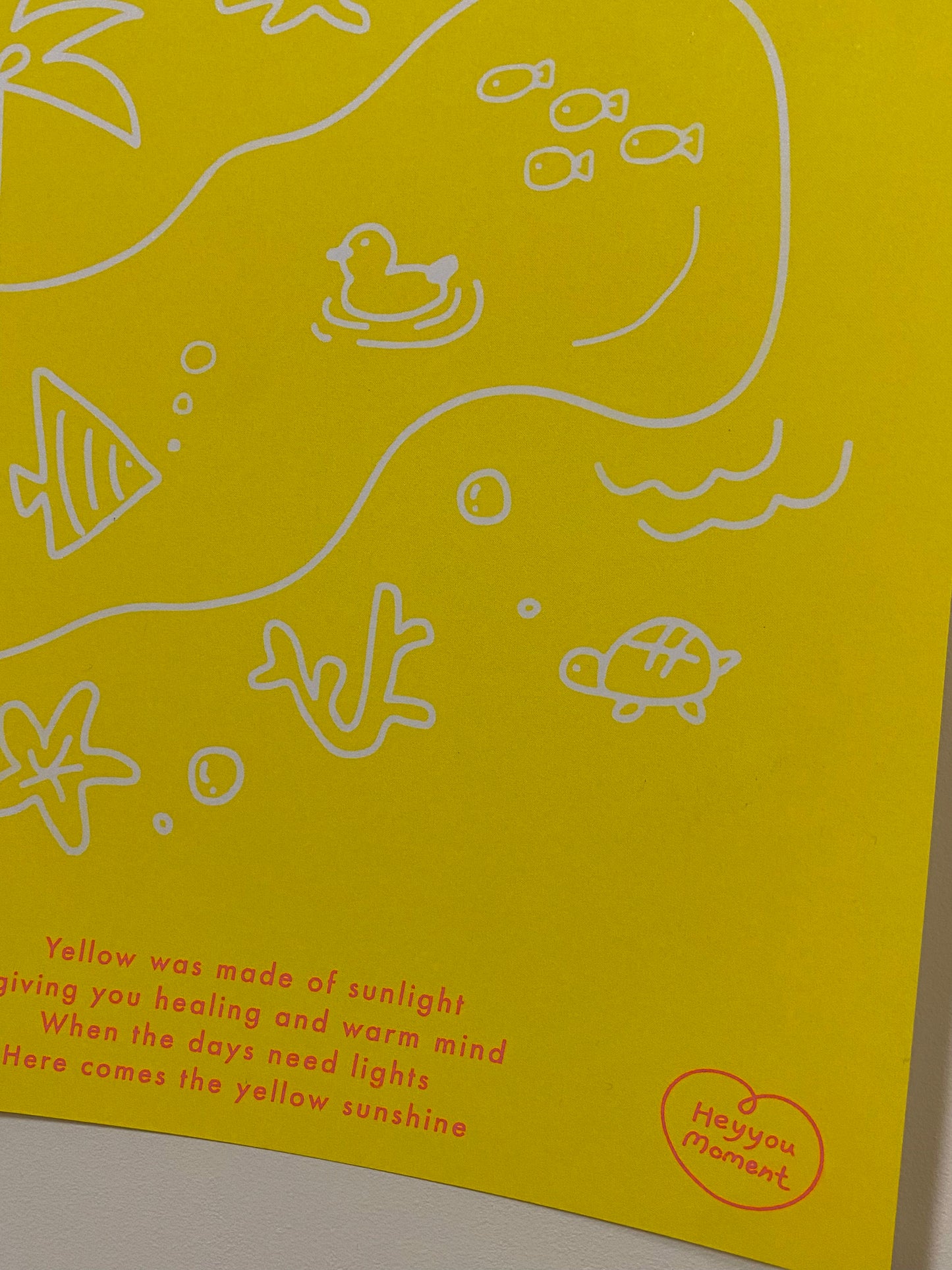 夏季海邊小物 網版印刷海報