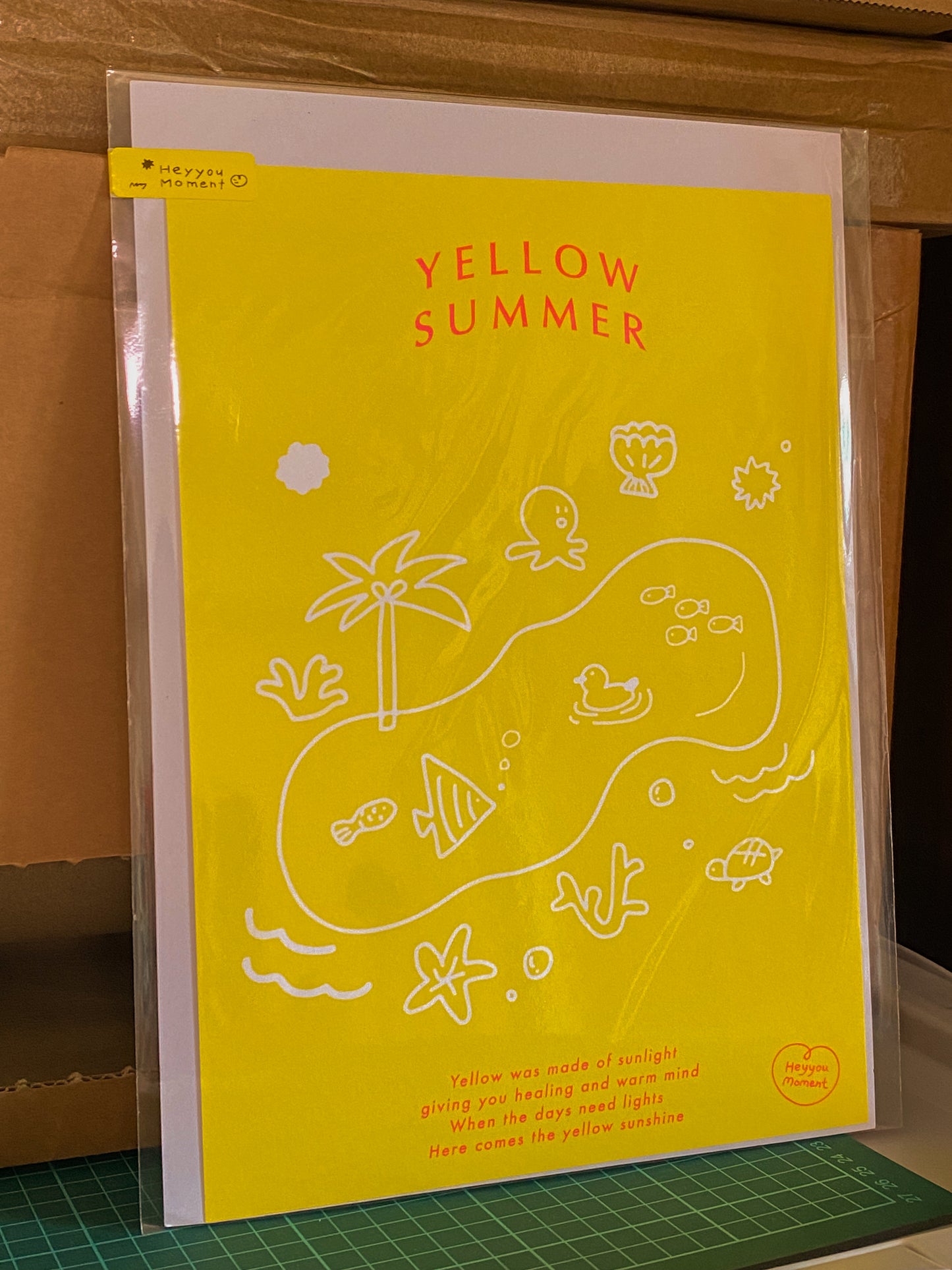 夏季海邊小物 網版印刷海報