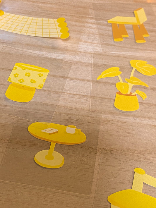 迷你傢俱插畫貼紙1.0