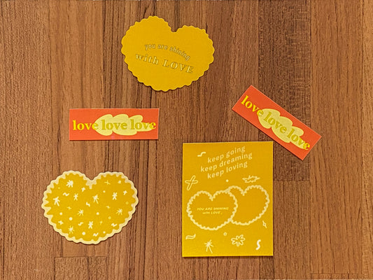 愛心系列 防水貼紙組