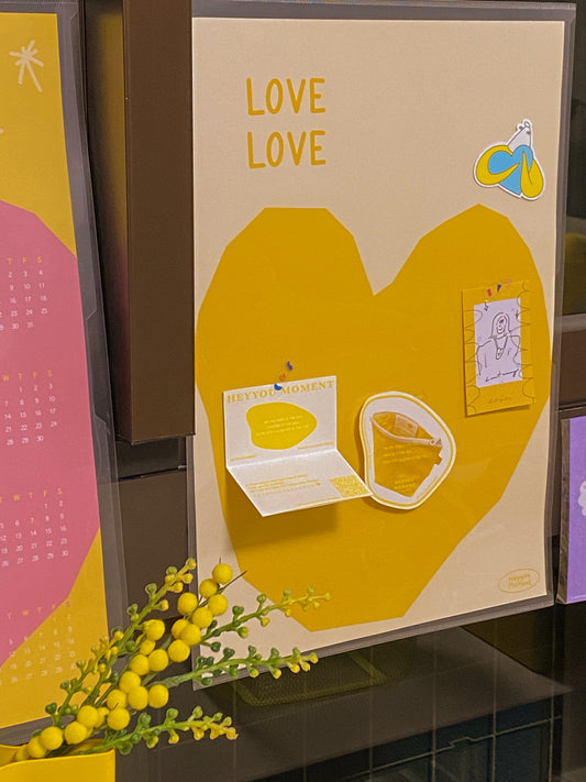 黃色愛心海報